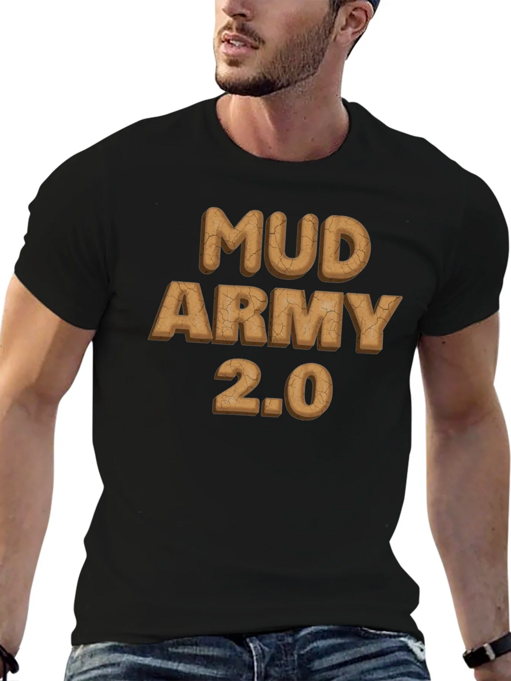 Mud Army 2.0 Black Cotton T-Shirt product image 6