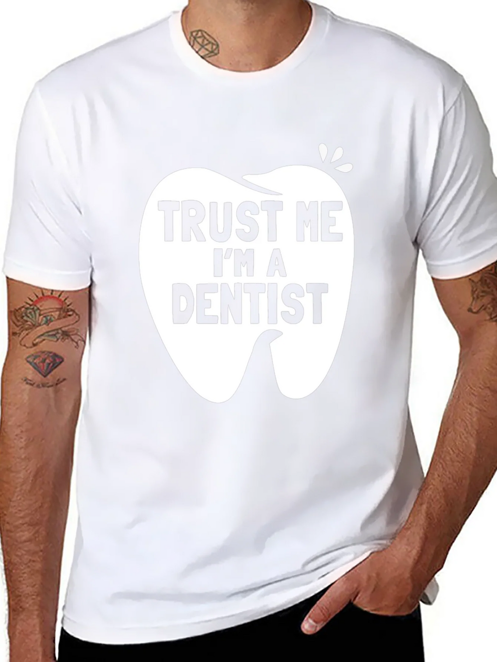 Trust Me Im a Dentist Black Graphic T-Shirt product image 5