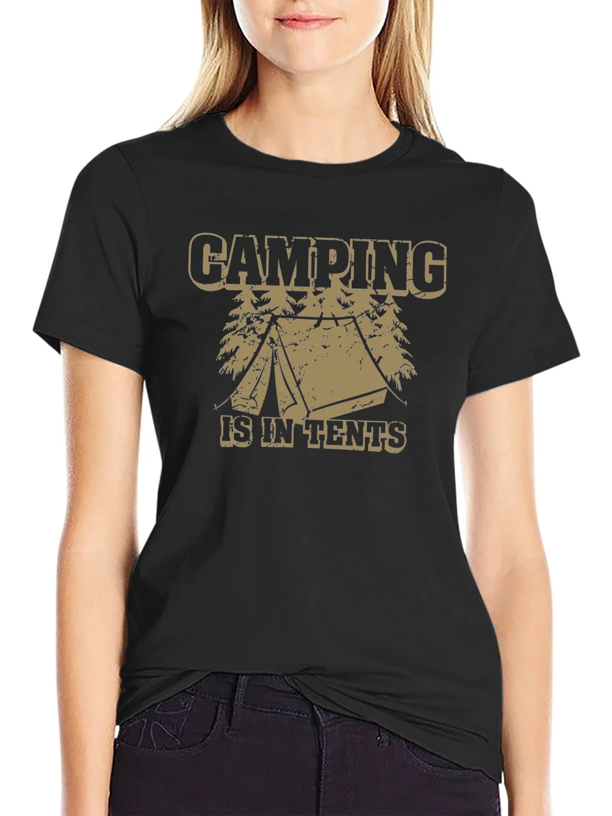 Camping Is In Tents Graphic Tee - Funny Outdoor Adventure product image 1