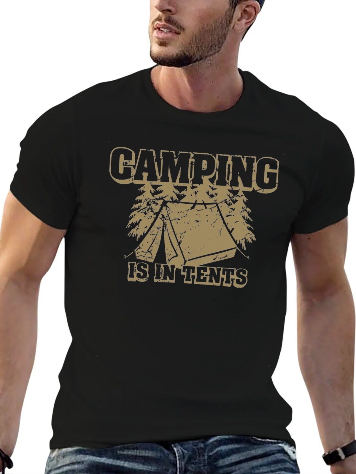 Camping Is In Tents Graphic Tee - Funny Outdoor Adventure product image 5