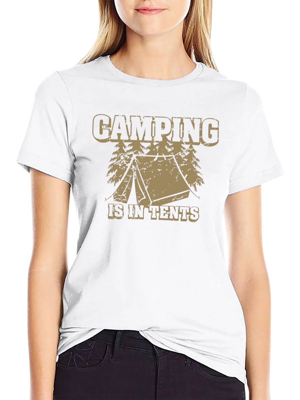 Camping Is In Tents Graphic Tee - Funny Outdoor Adventure product image 7