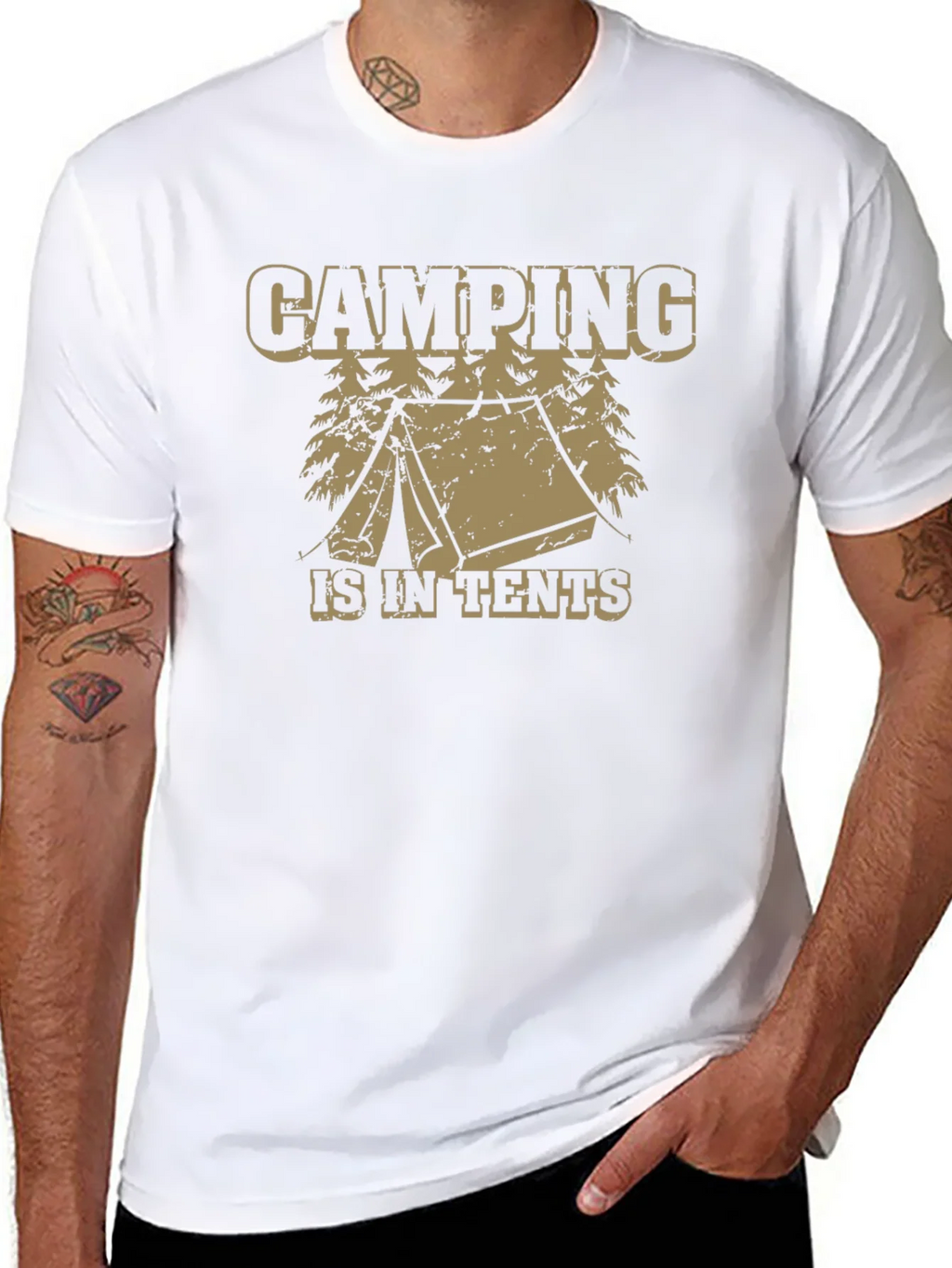Camping Is In Tents Graphic Tee - Funny Outdoor Adventure product image 6