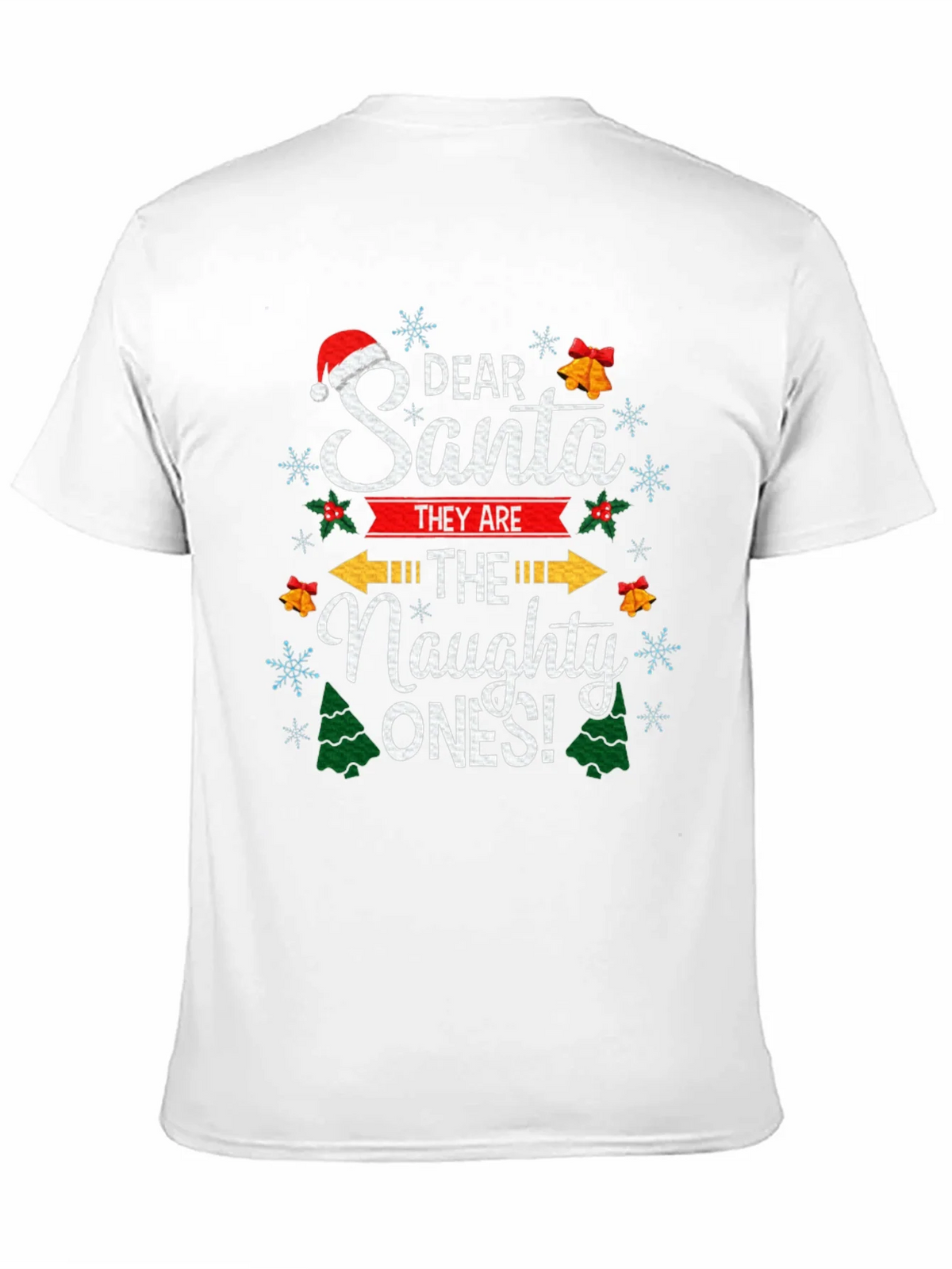 Dear Santa The Naughty Ones Christmas Graphic T-Shirt product image 10