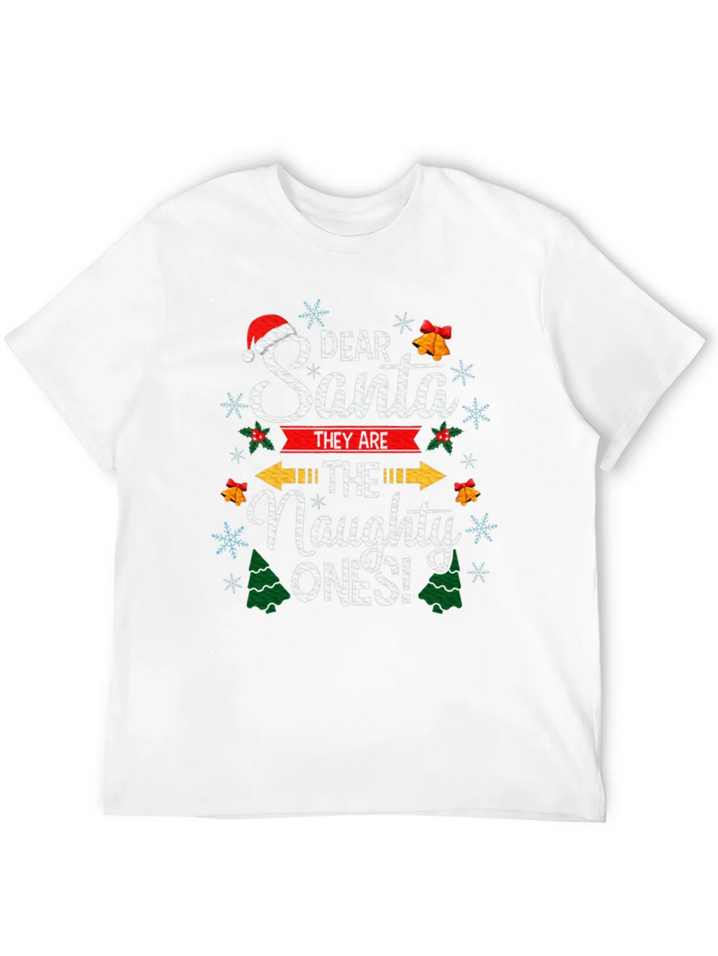 Dear Santa The Naughty Ones Christmas Graphic T-Shirt product image 11
