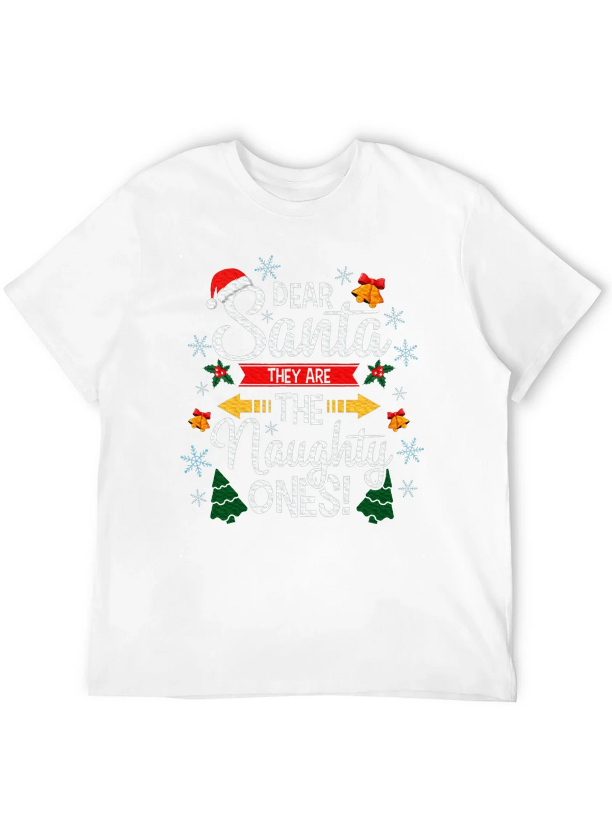 Dear Santa The Naughty Ones Christmas Graphic T-Shirt product image 11