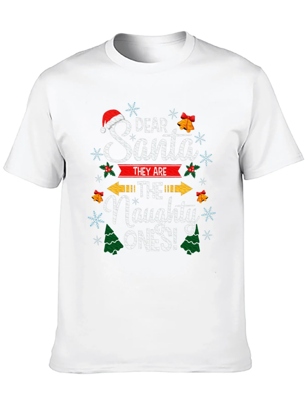 Dear Santa The Naughty Ones Christmas Graphic T-Shirt product image 9