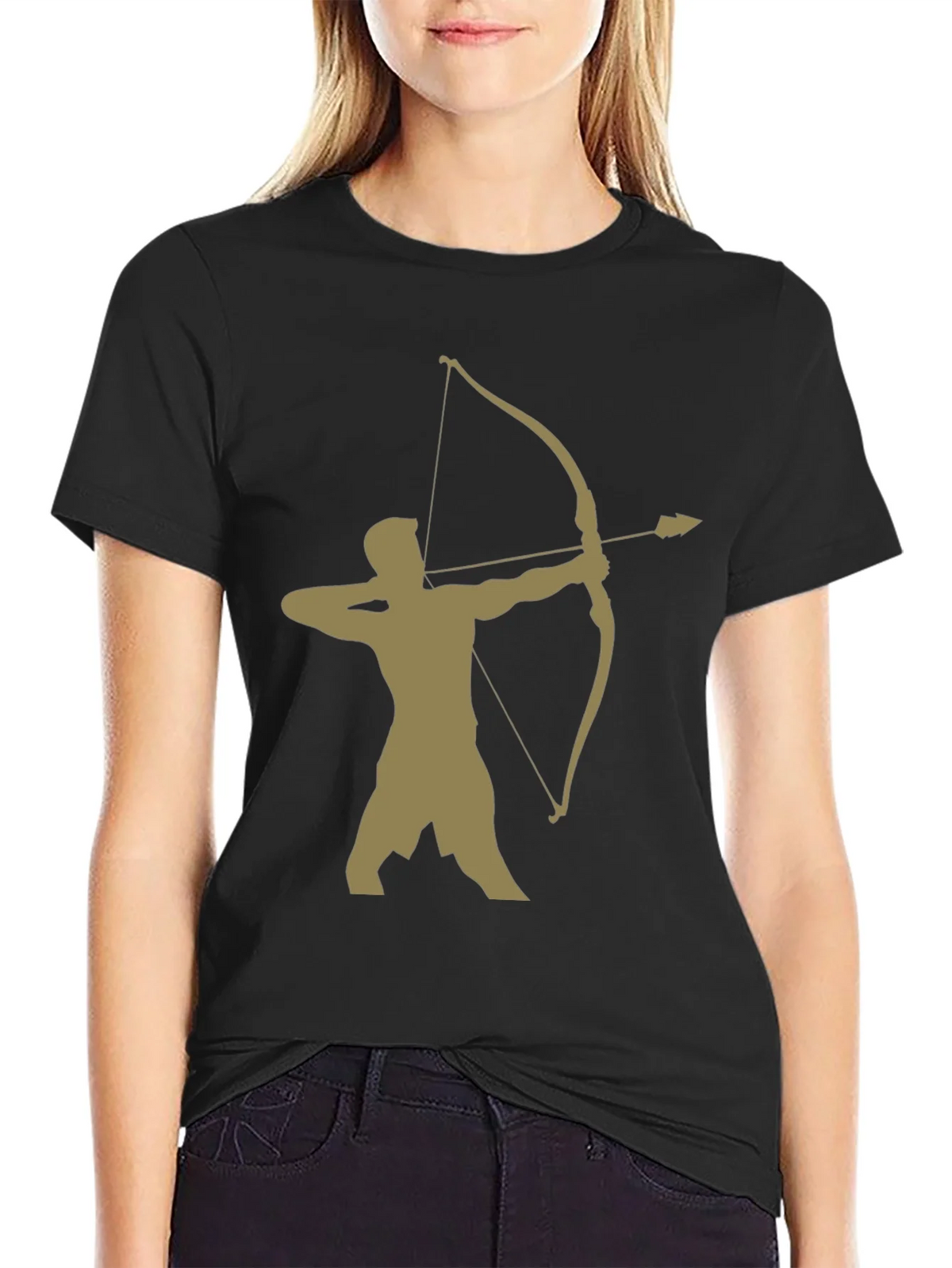 Archer Graphic Tee - Black Cotton Blend Casual Wear product image 2